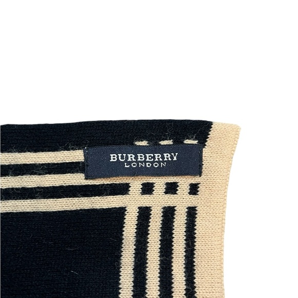Burberry London Burberrys Equestrian Knit Scarf Double Sided Winter Lux - Picture 8 of 13